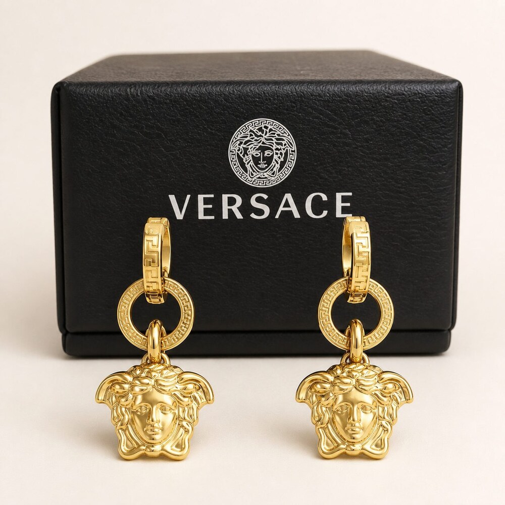 Versace Bold Statement Earrings Style 2 | New with Box